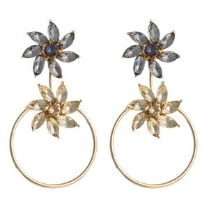 *HUXLEY* Round Double Flower Detachable Earrings